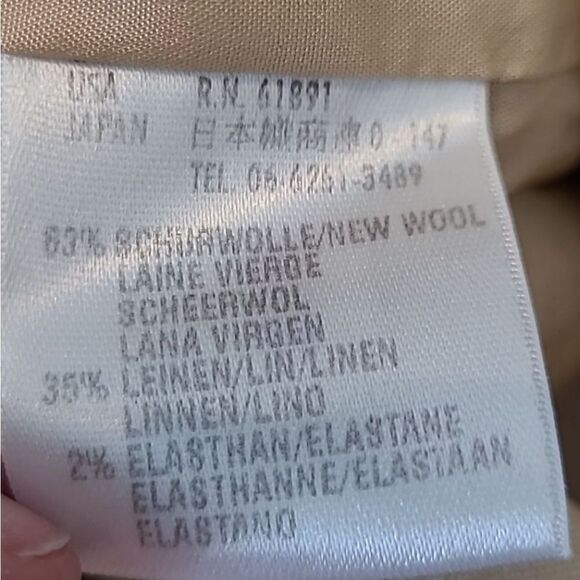 Vintage ESCADA Tan wool/linen blend Size EU 34/ Small - Picture 15 of 16